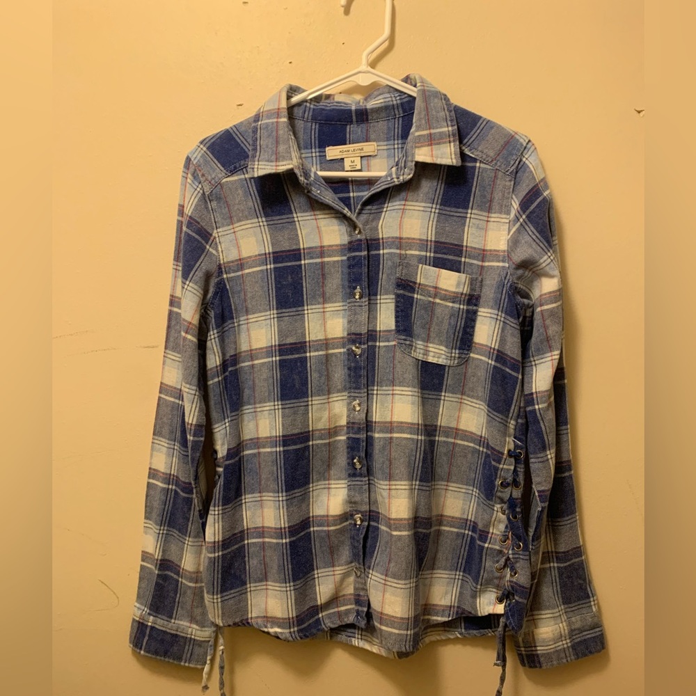 Adam Levine Blue Plaid Flannel For Women Size Medium